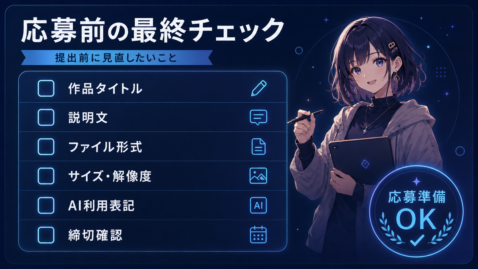 応募前の最終チェック