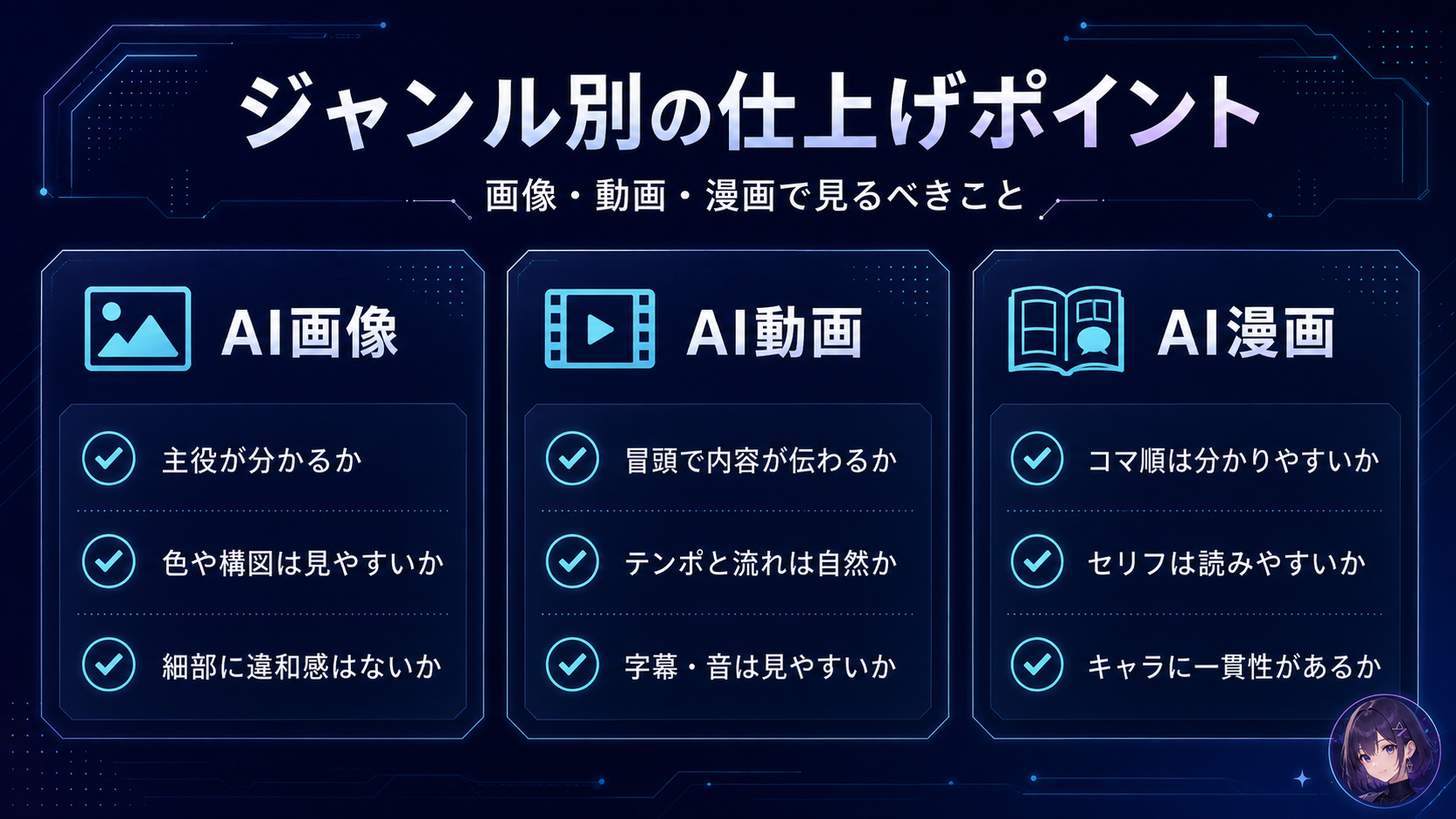 ジャンル別の仕上げポイント