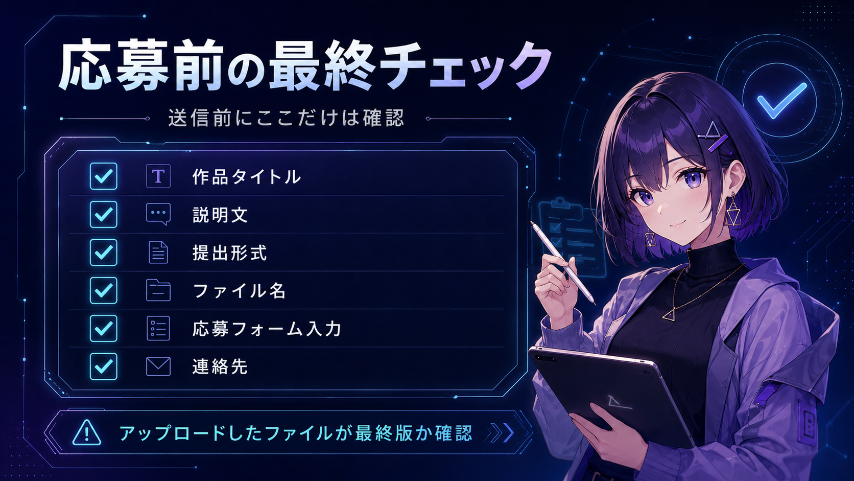 応募前の最終チェック